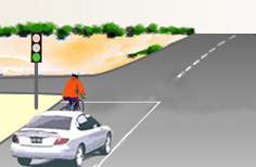 Alert driving and consideration for other road user - What should the driver of the silver car do before turning left?