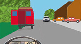 Alert driving and consideration for other road user - In this situation who should wait?